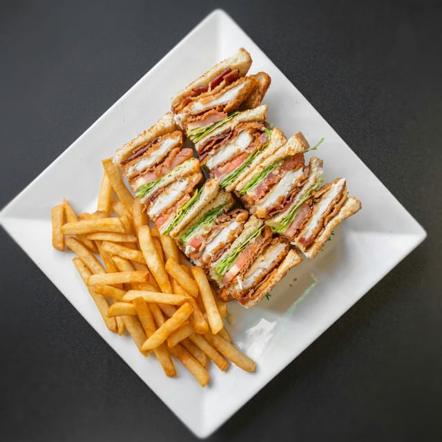 Grilled Chicken Club Sandwich.